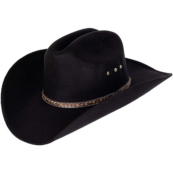 Western style pinch straw hat