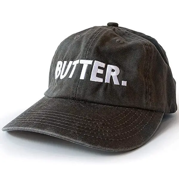 Butter embroidered baseball cap
