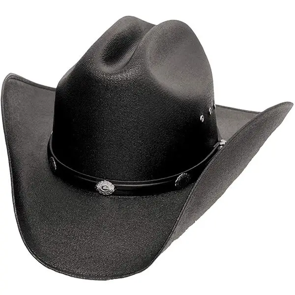 Cattleman black straw cowboy hat