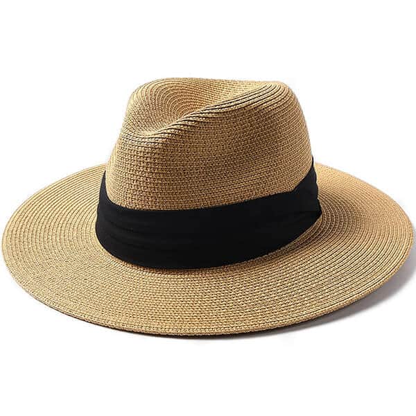 Fedora straw hat for women