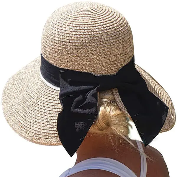 Beach straw hat for women