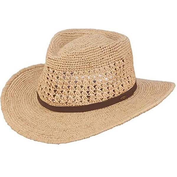 Men's fine crochet golf straw hat
