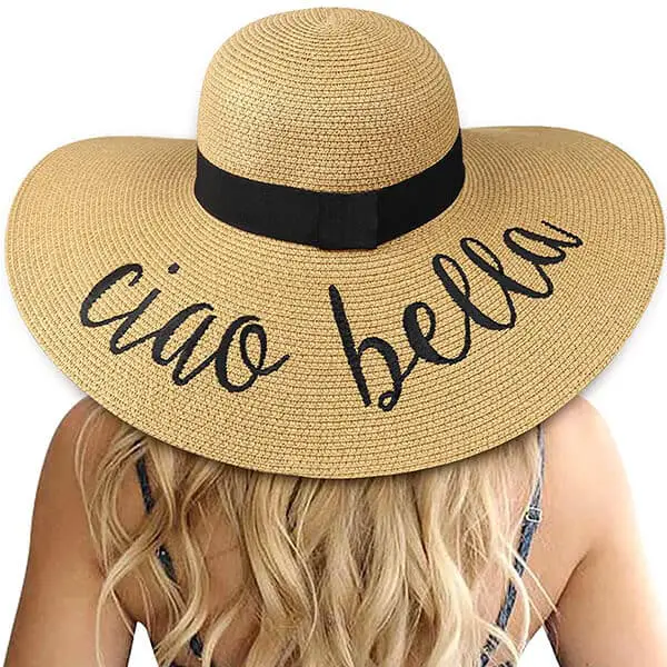 Big bowknot straw hat for women