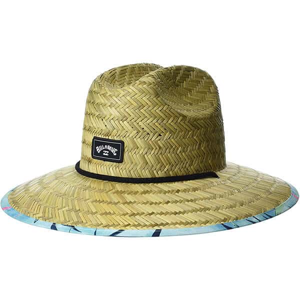 Men's tides print lifeguard straw hat