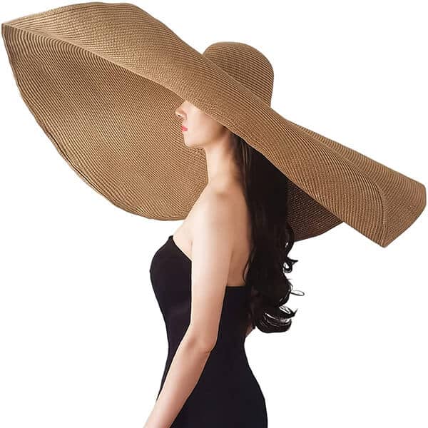 Travel friendly extra-large brimmed hat