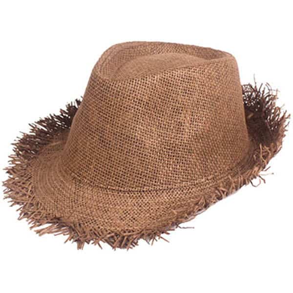 Fashionable short brim straw hat