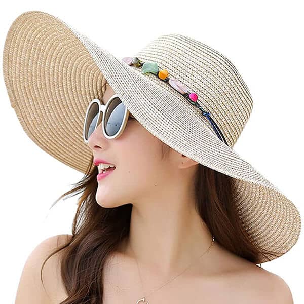 Large bowknot packable straw hat