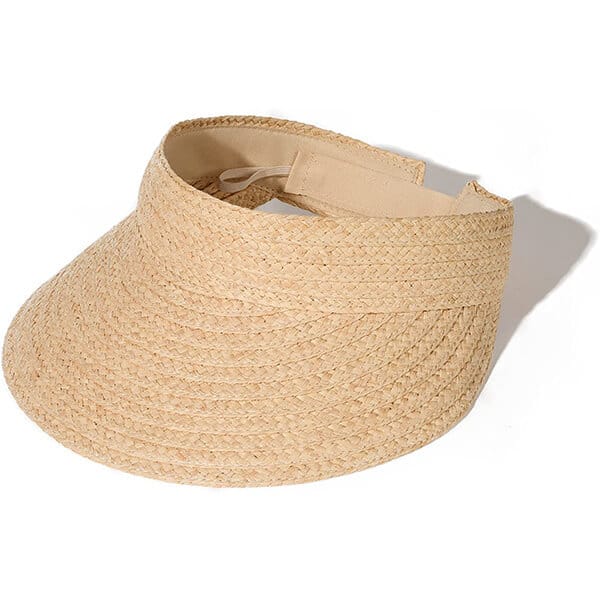 Women's wide brim straw visor