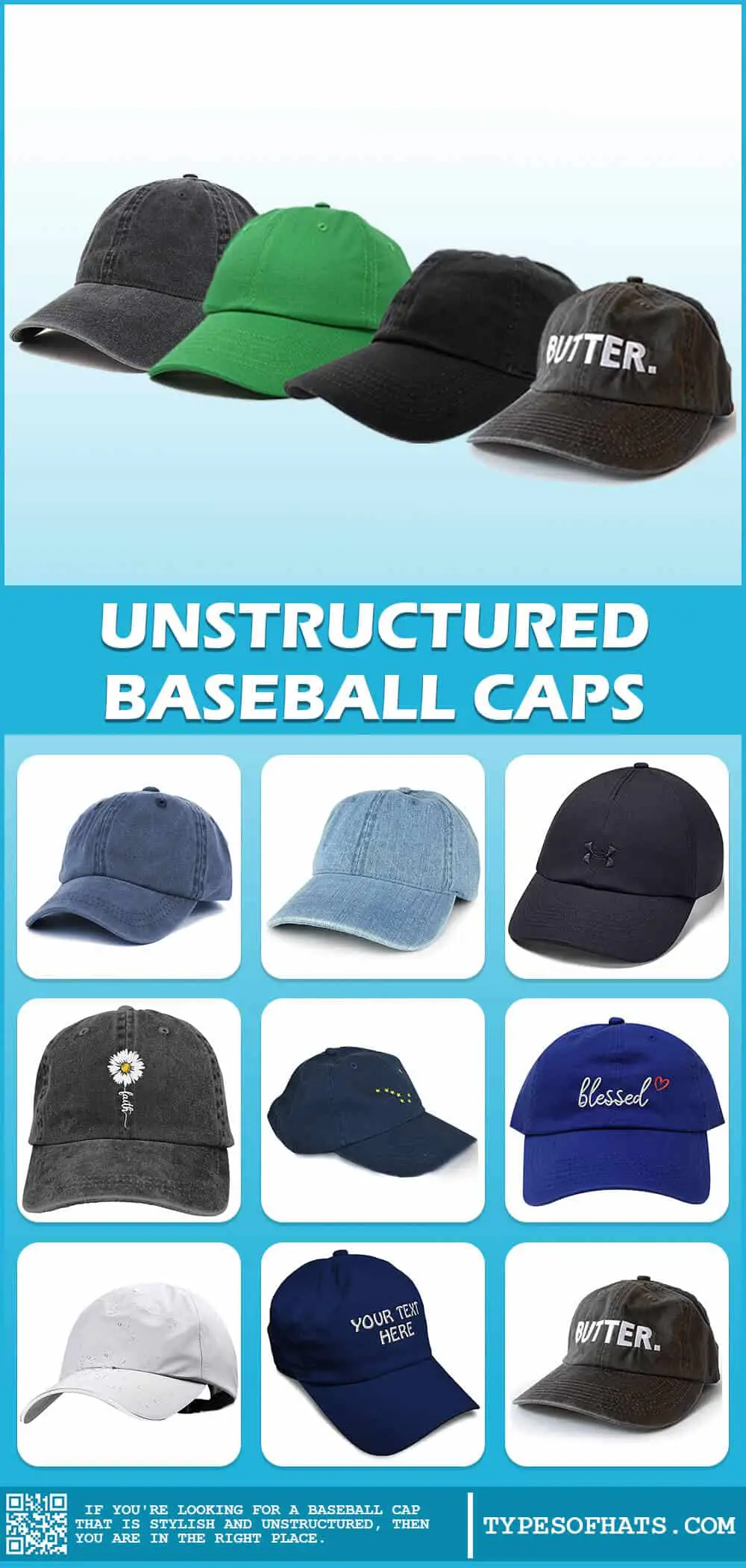 best unstructured baseball caps