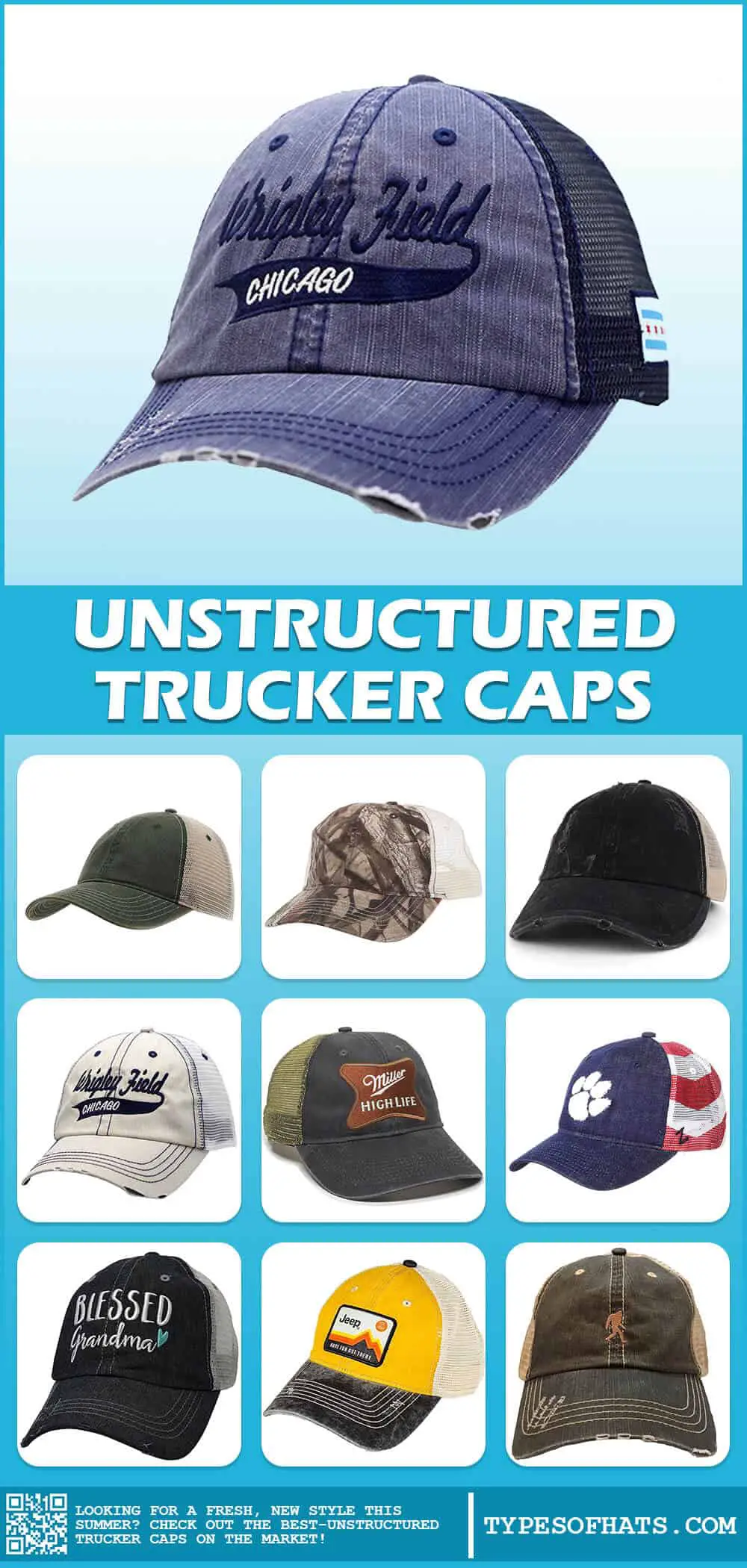 best unstructured trucker caps