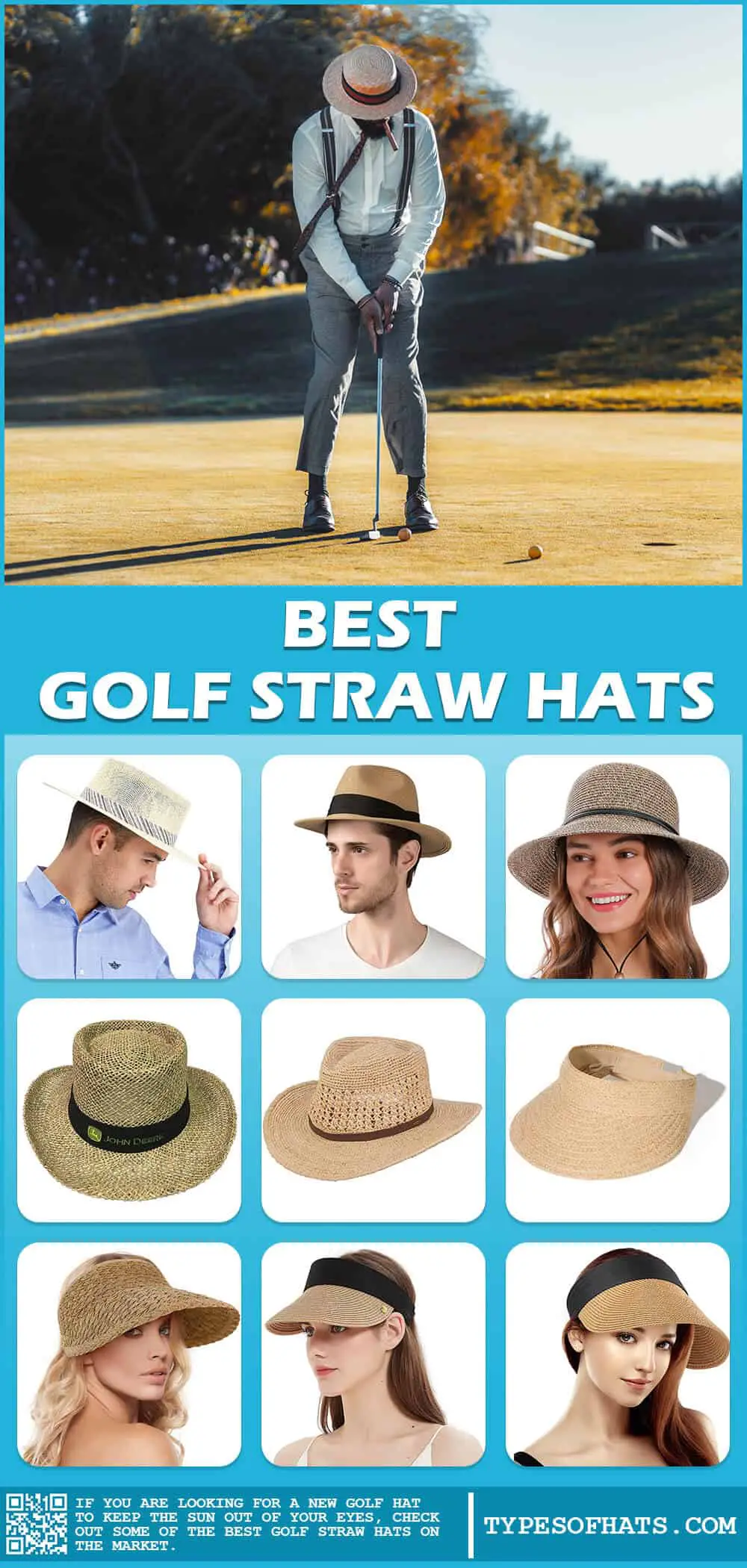golf straw hats