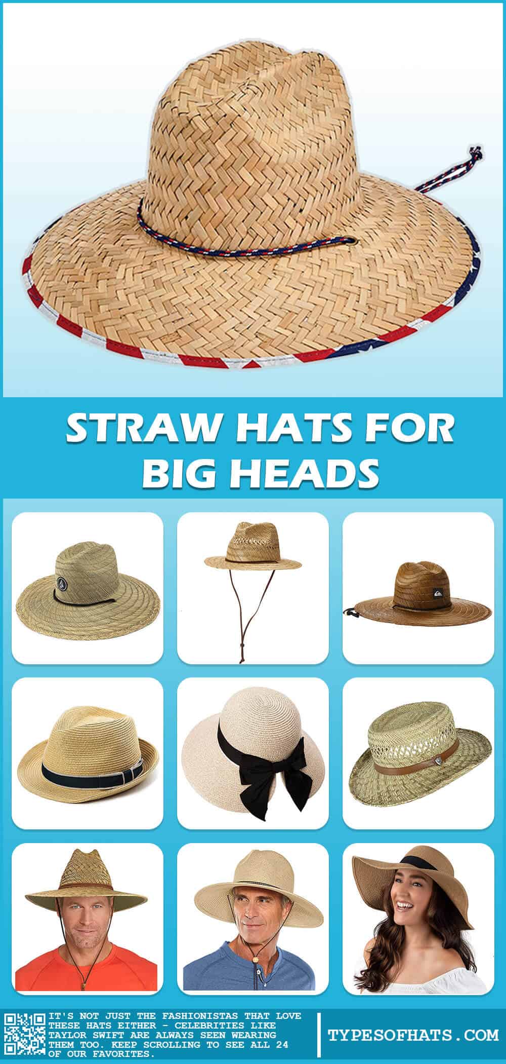 straw hats for big heads