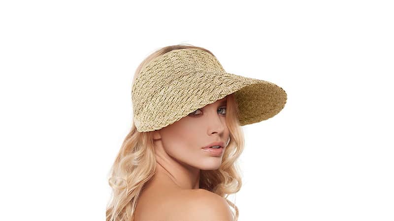 straw visor hat