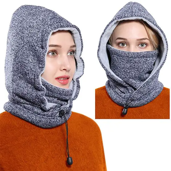 Fleece hood winter balaclava for men and women