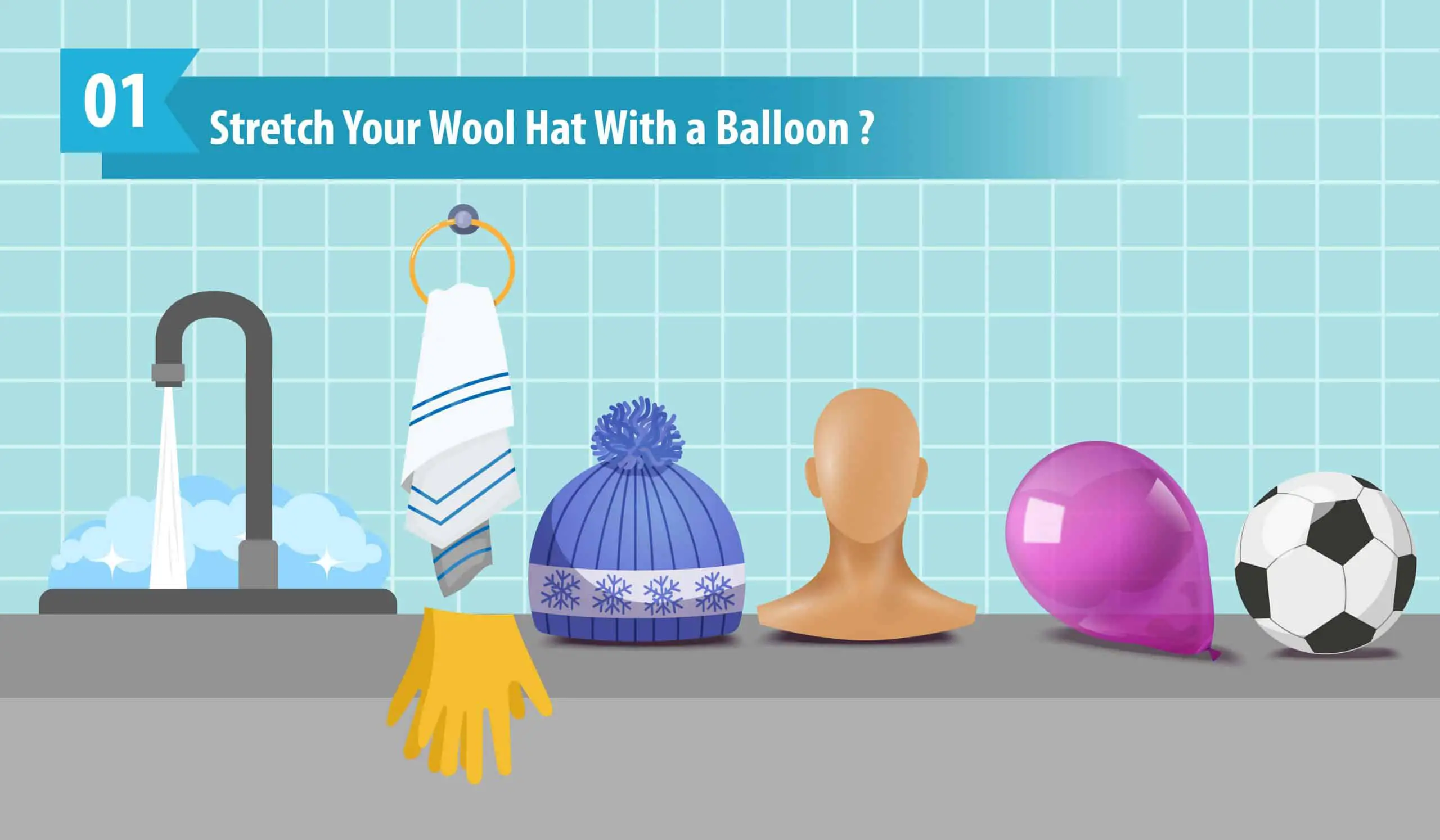 stretch wool hat with a balloon